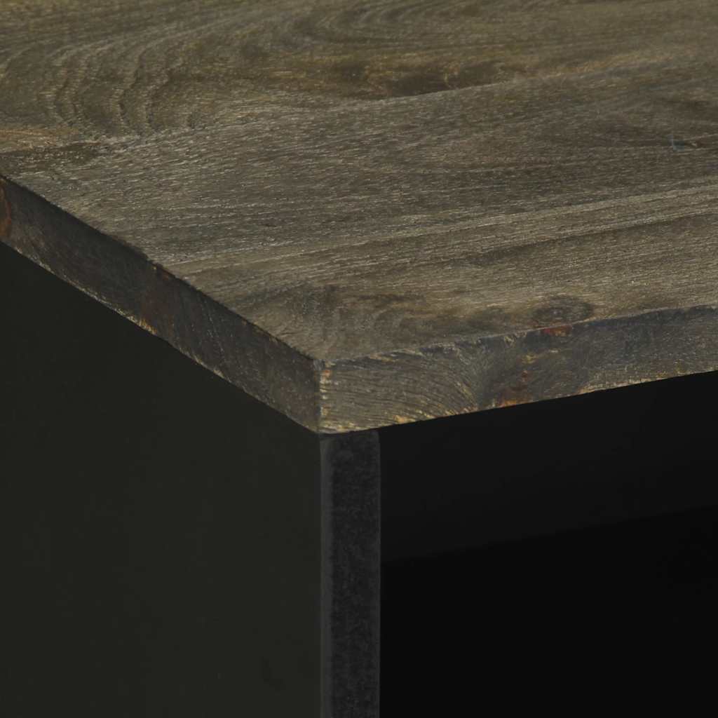 Bedside Cabinet Black 50x33x62 cm Solid Wood Mango