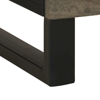 Bedside Cabinet Black 50x33x62 cm Solid Wood Mango