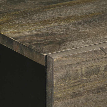 Bedside Cabinet Black 50x33x60 cm Solid Wood Mango