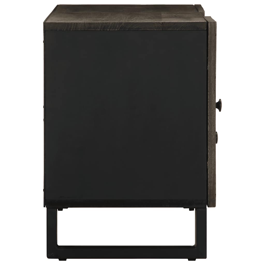 TV Cabinet Black 105x33x46 cm Solid Wood Mango