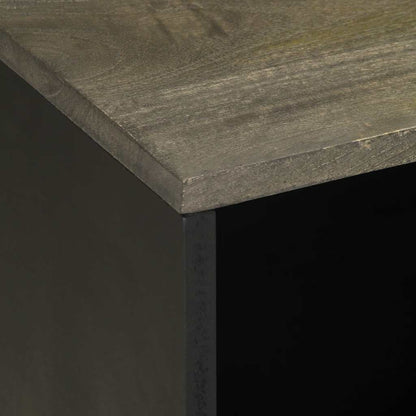 TV Cabinet Black 80x33x46 cm Solid Wood Mango