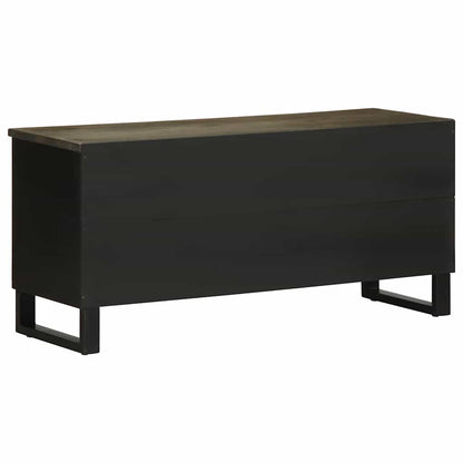 TV Cabinet Black 100x33x46 cm Solid Wood Mango