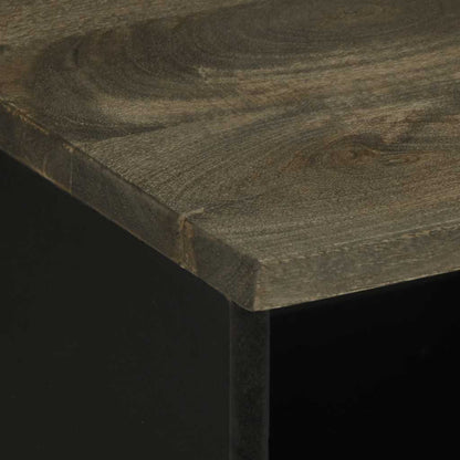 TV Cabinet Black 100x33x46 cm Solid Wood Mango
