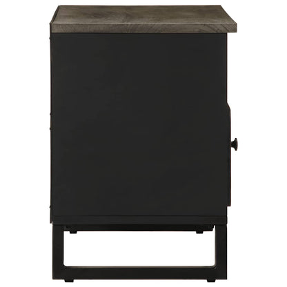 TV Cabinet Black 80x33x46 cm Solid Wood Mango
