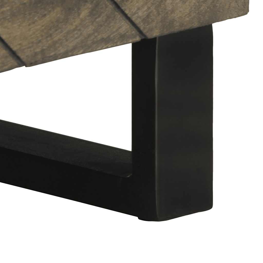 TV Cabinet Black 80x33x46 cm Solid Wood Mango
