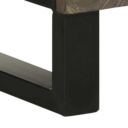 Bathroom Cabinet Black 38x33x160 cm Solid Wood Mango