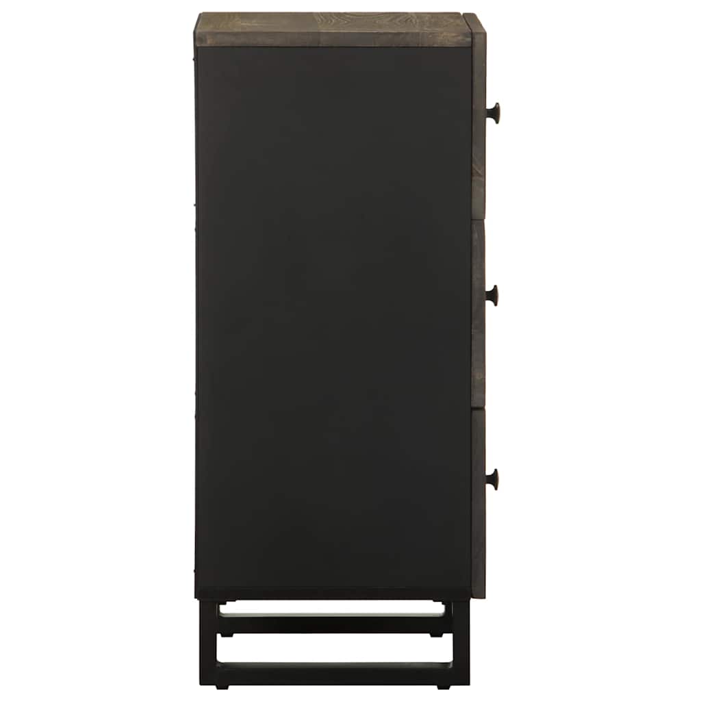 Sideboard Black 40x33x75 cm Solid Wood Mango