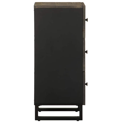 Sideboard Black 40x33x75 cm Solid Wood Mango