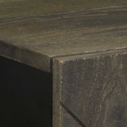 Sideboard Black 40x33x75 cm Solid Wood Mango
