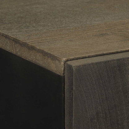 Highboard Black 60x33x100 cm Solid Wood Mango