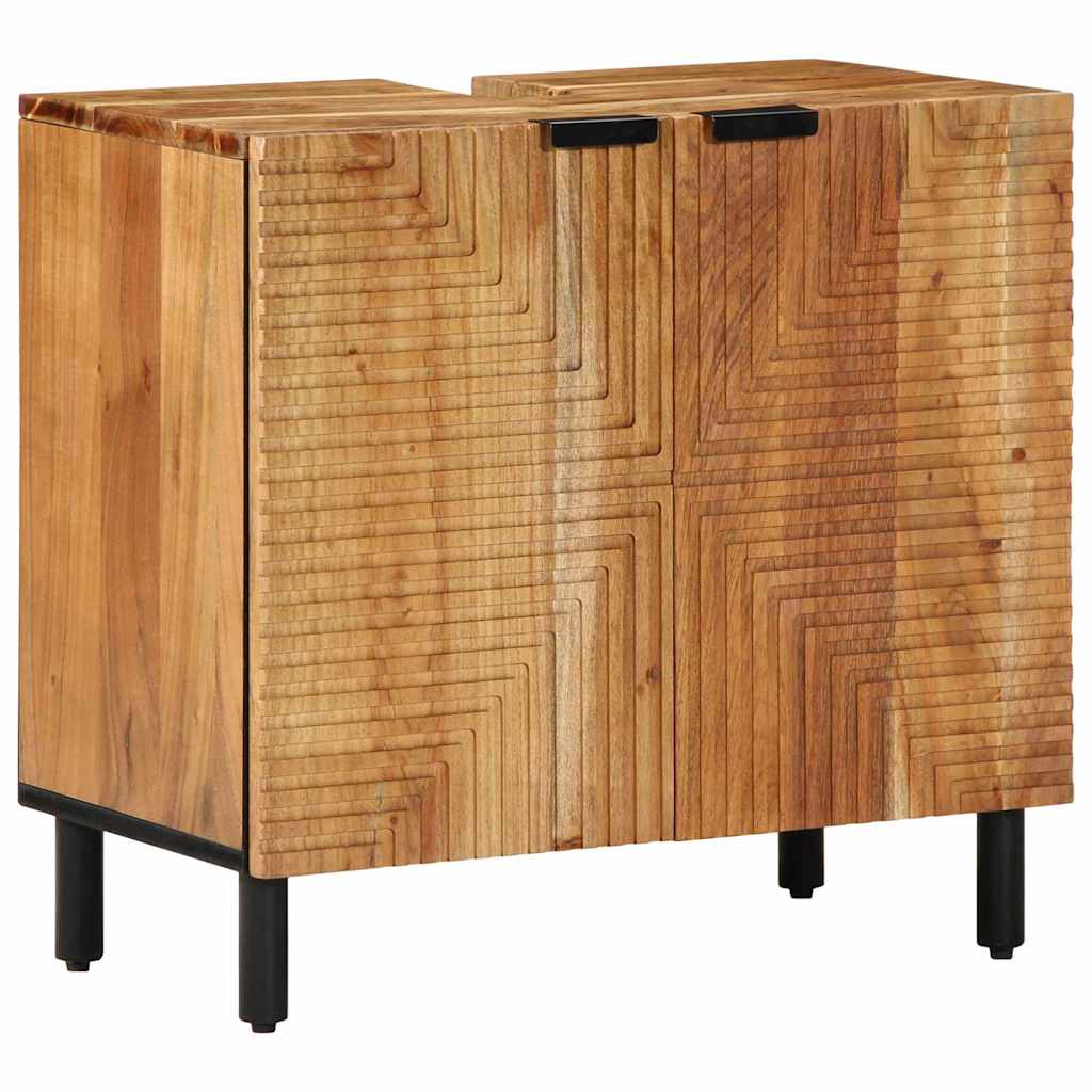 Bathroom Sink Cabinet Brown 62 x 33 x 58 cm Solid Mango Wood