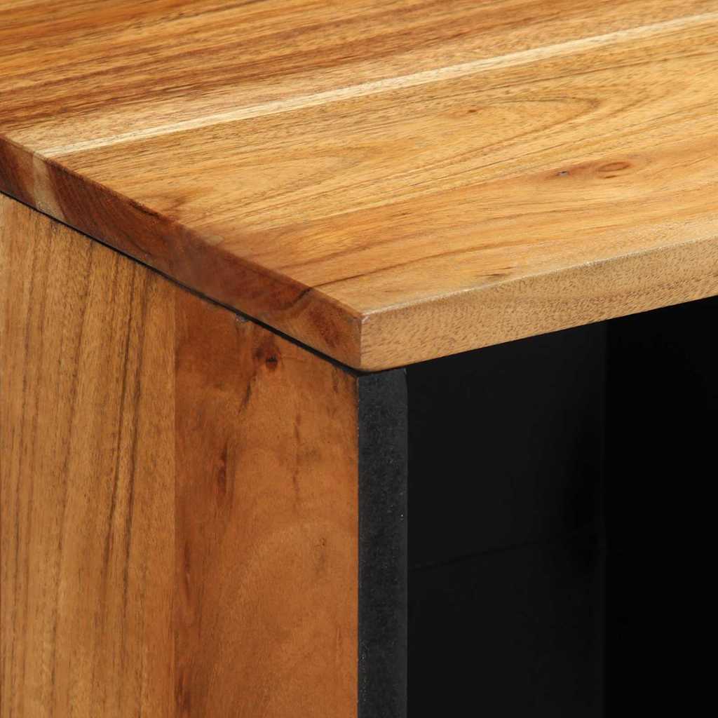 Sideboard with Shelf Brown 80 x 33 x 75 cm Solid Mango Wood