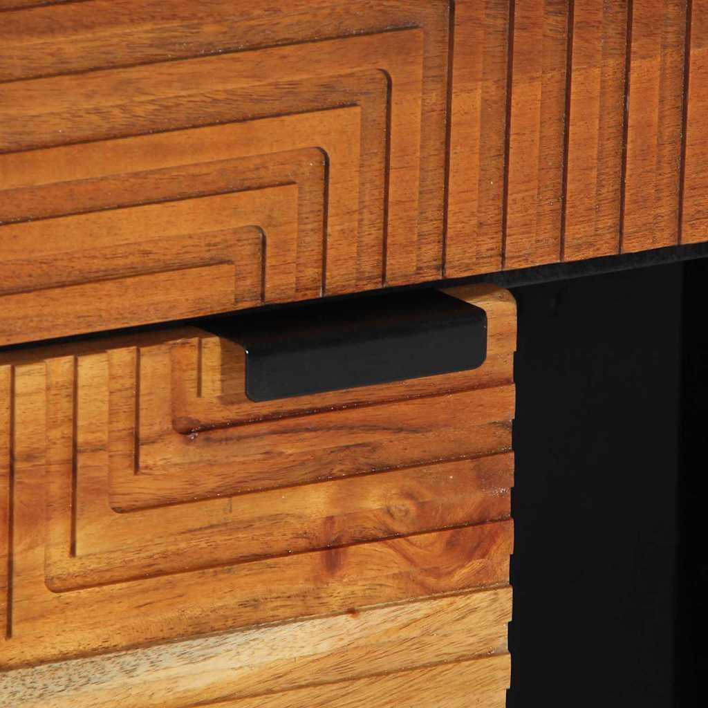 Sideboard with Shelf Brown 80 x 33 x 75 cm Solid Mango Wood
