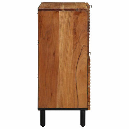 Sideboard with Shelf Brown 80 x 33 x 75 cm Solid Mango Wood
