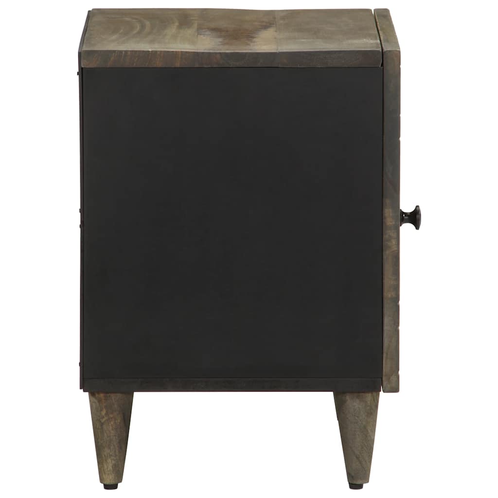 Bedside Cabinets 2 pcs Light Grey 40x33x46 cm Solid Wood Mango