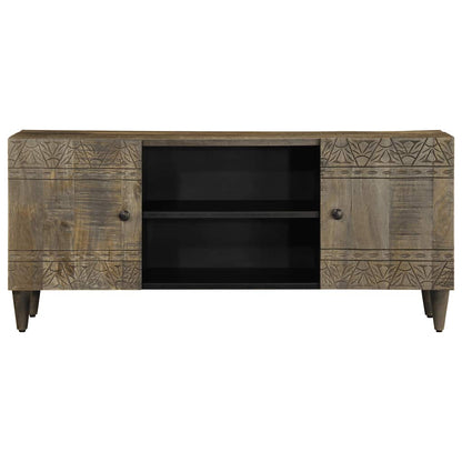 TV Cabinet Light Grey 105x33.5x46 cm Solid Wood Mango