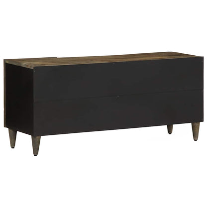 TV Cabinet Light Grey 105x33.5x46 cm Solid Wood Mango