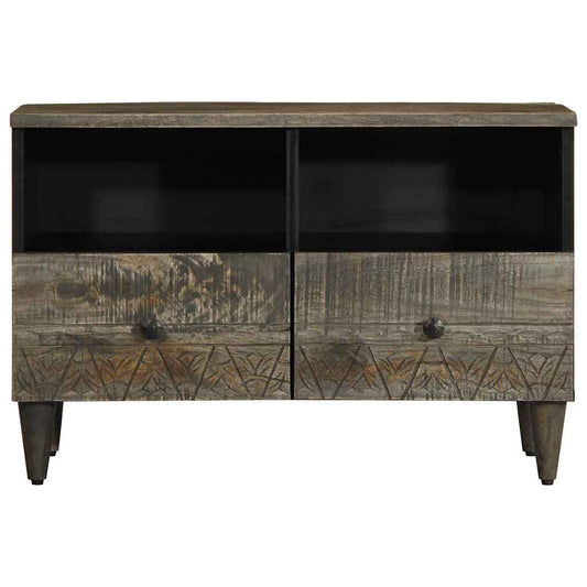 TV Cabinet Light Grey 70x33.5x46 cm Solid Wood Mango