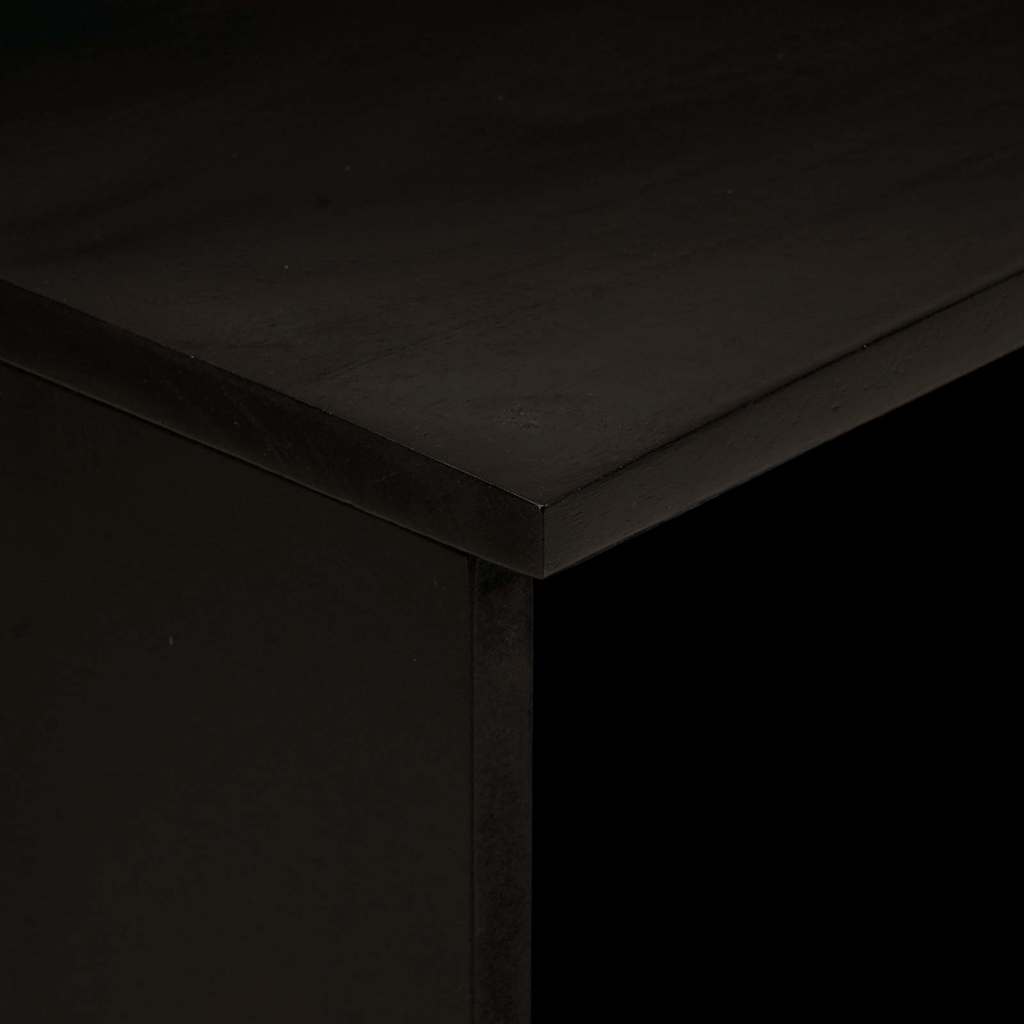 TV Cabinet Black and Gold 70 x 33 x 46 cm Engineered Wood