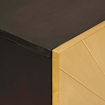 Sideboard Black and Gold 60 x 33 x 75 cm Solid Mango Wood