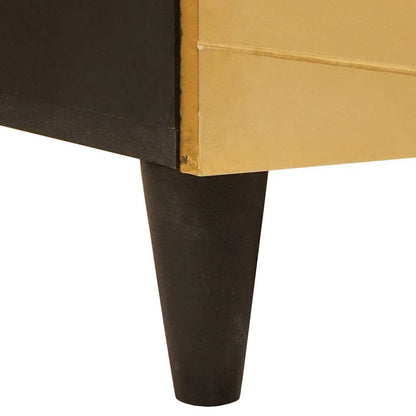 Sideboard Black and Gold 60 x 33 x 75 cm Solid Mango Wood