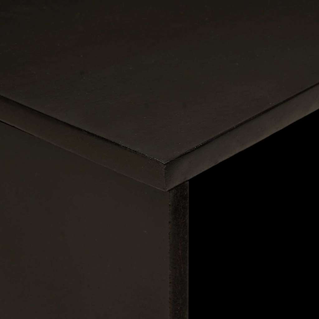 Coffee Table Black and Gold 80 x 50 x 40 cm Engineered Wood