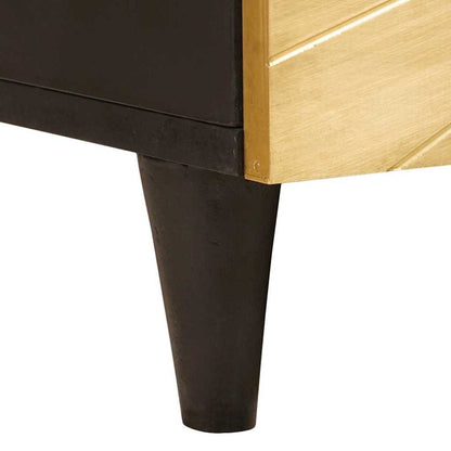 Coffee Table Black and Gold 100 x 54 x 40 cm Engineered Wood
