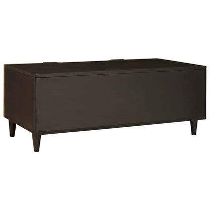 Coffee Table Black and Gold 100 x 54 x 40 cm Engineered Wood