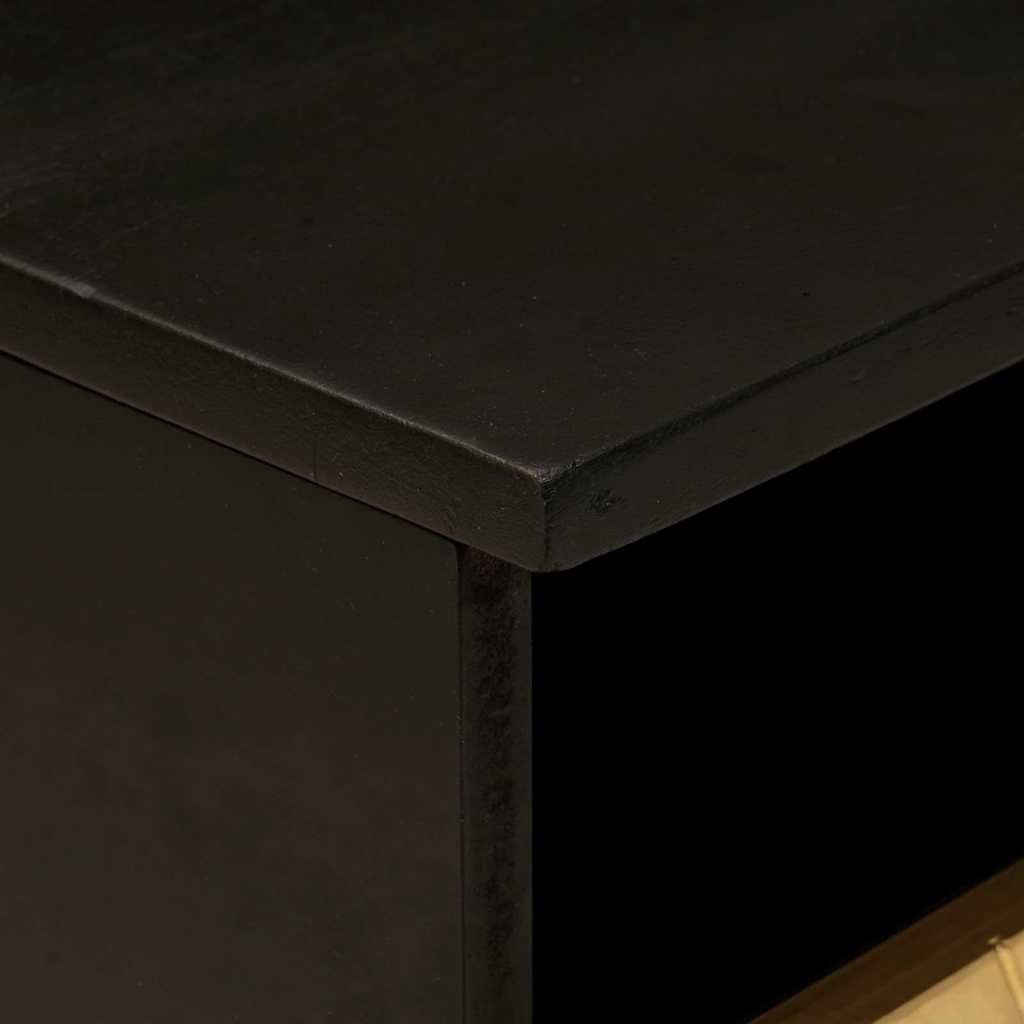Coffee Table Black and Gold 40 x 33 x 46 cm Engineered Wood