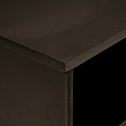TV Cabinet Black and Gold 80 x 33 x 46 cm Engineered Wood