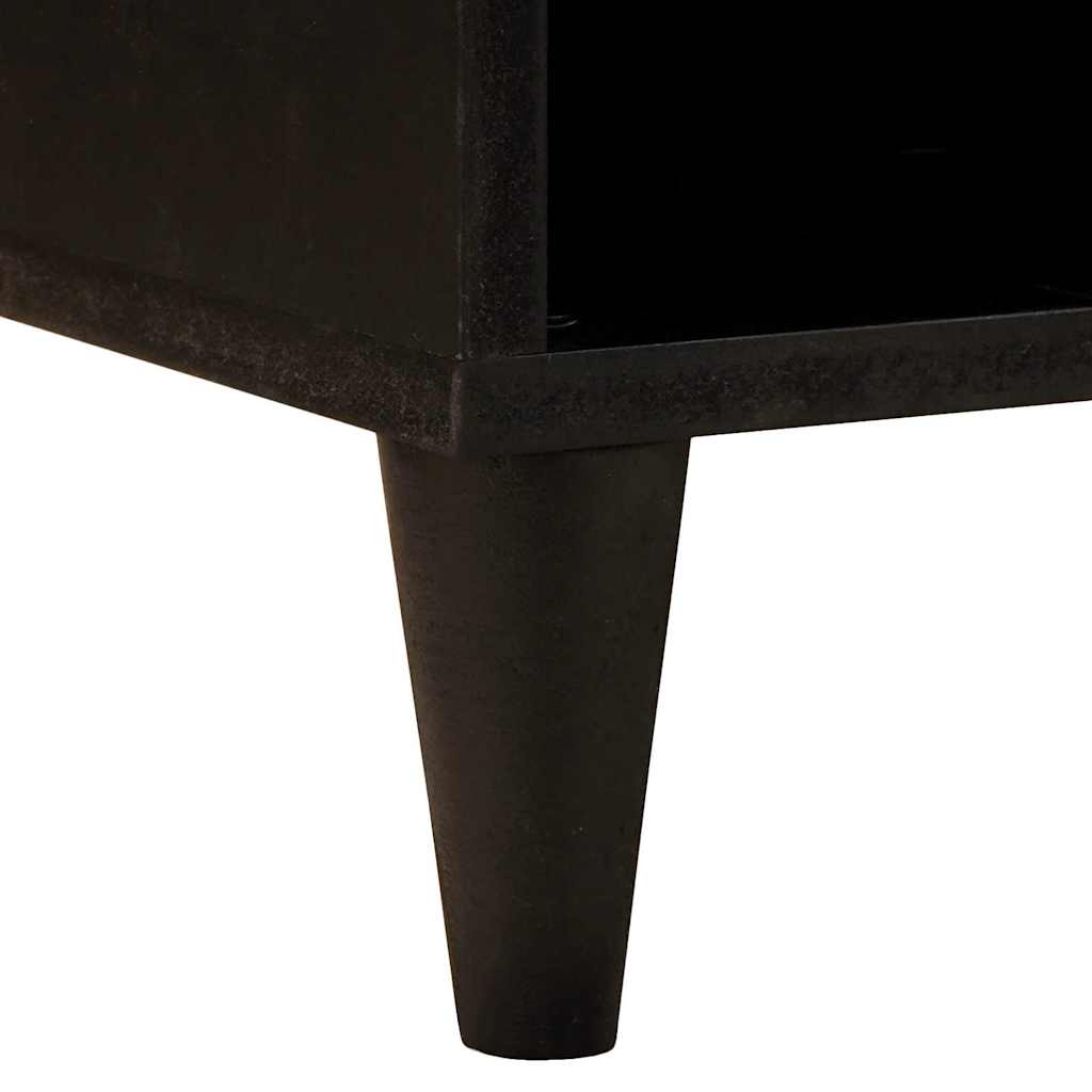 TV Cabinet Black and Gold 100 x 33 x 46 cm Engineered Wood