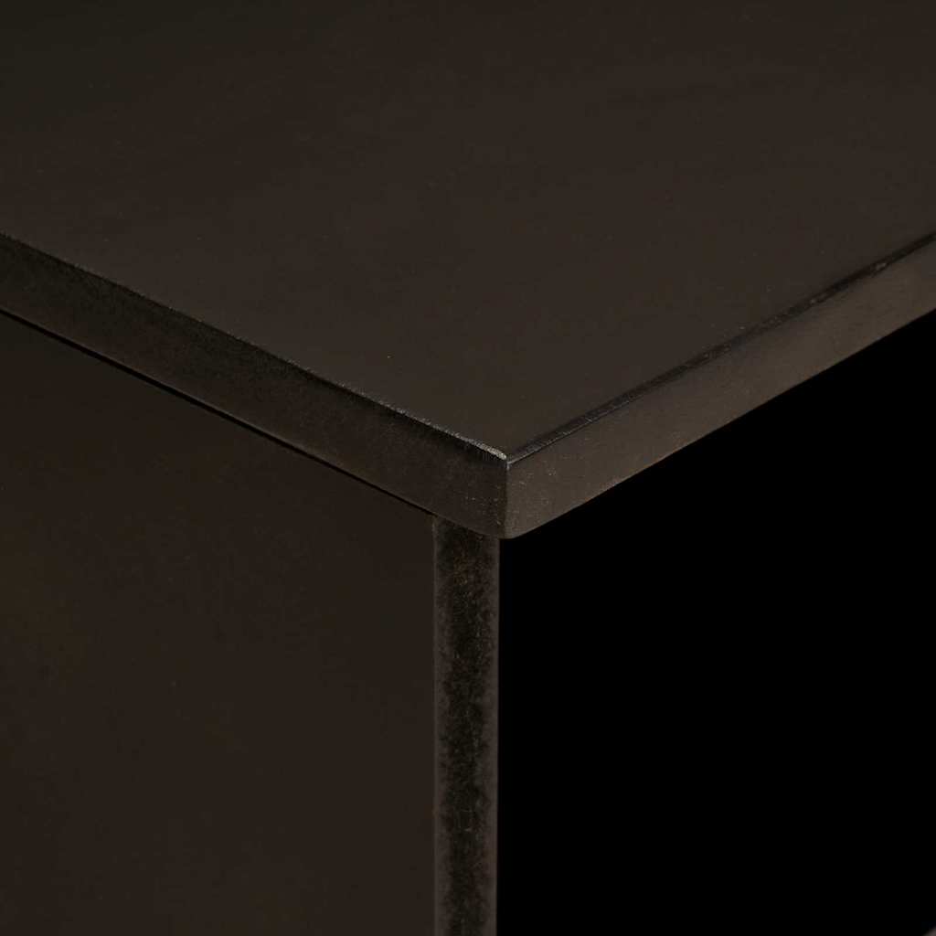 TV Cabinet Black and Gold 80 x 33 x 46 cm Engineered wood