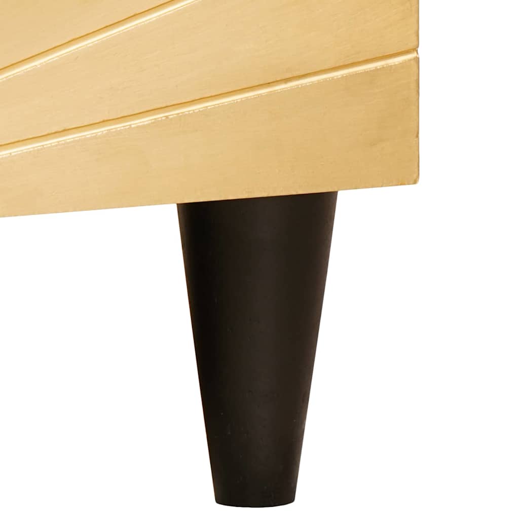 TV Cabinet Black and Gold 80 x 33 x 46 cm Engineered wood