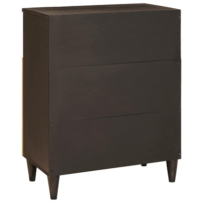 Sideboard Black and Gold 60 x 33 x 75 cm Solid Mango Wood