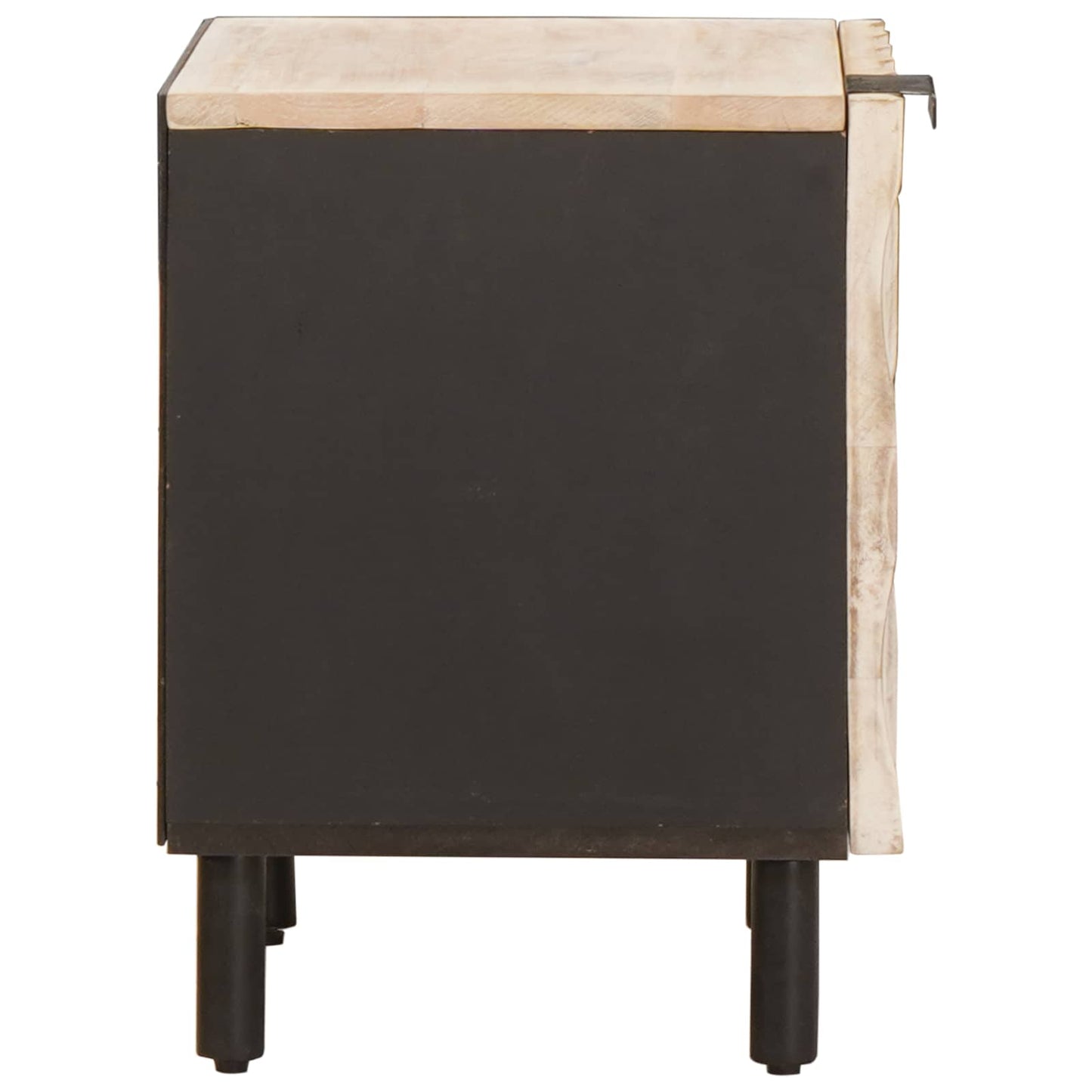 Bedside Cabinet White 40 x 33 x 46 cm Solid Mango Wood