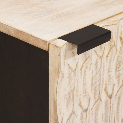 Bedside Cabinet 2 pcs White 40 x 33 x 46 cm Solid Mango Wood