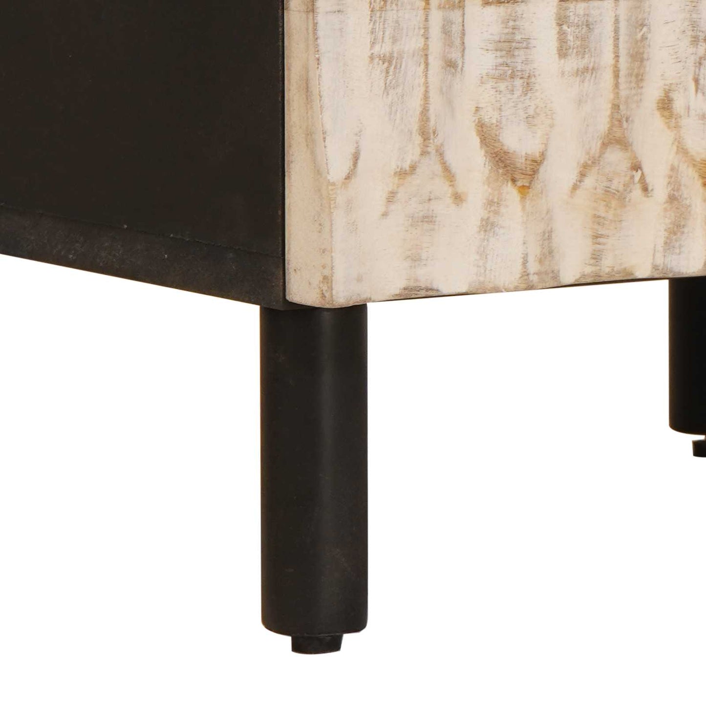 Bedside Cabinet 2 pcs White 40 x 33 x 46 cm Solid Mango Wood