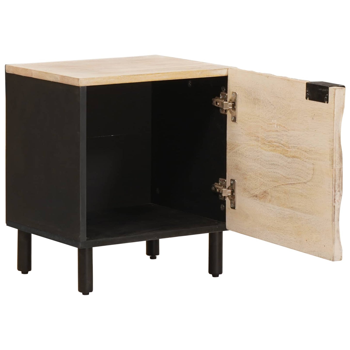 Bedside Cabinet 2 pcs White 40 x 33 x 46 cm Solid Mango Wood