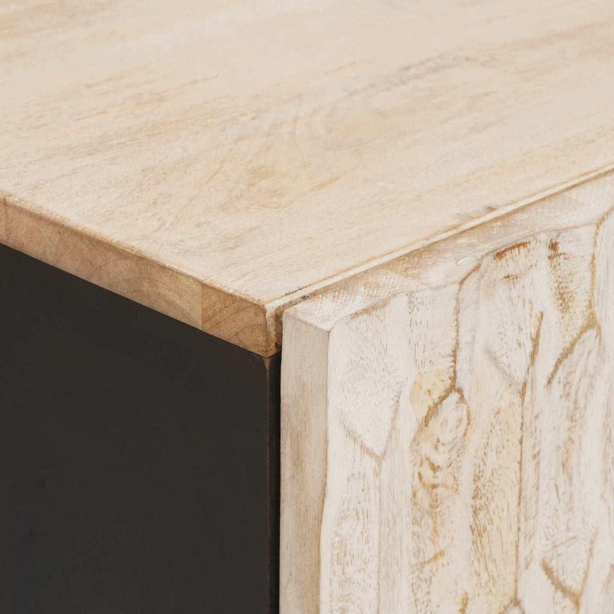 Bedside Cabinet 2 pcs White 40 x 33 x 46 cm Solid Mango Wood