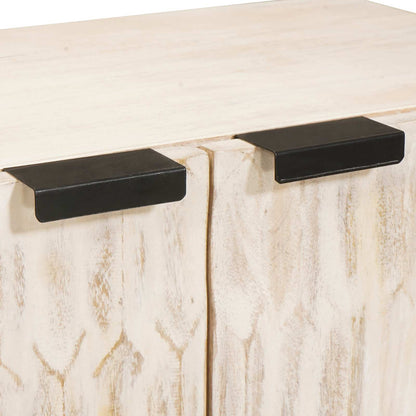 Sideboard White Wash Finish 60 x 33 x 75 cm Solid Mango Wood