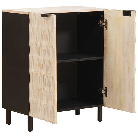 Sideboard 60 x 33 x 75 cm Solid Mango Wood White Wash Finish