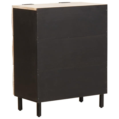 Sideboard White Wash Finish 60 x 33 x 75 cm Solid Mango Wood