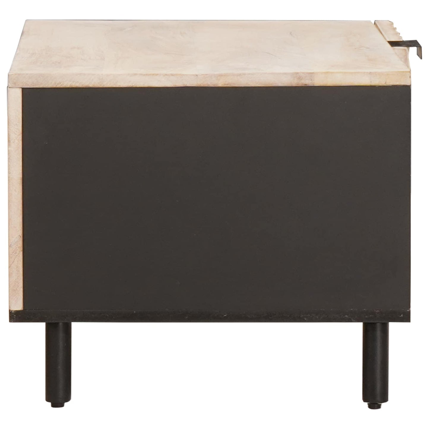 Coffee Table White 80 x 50 x 40 cm Solid Mango Wood