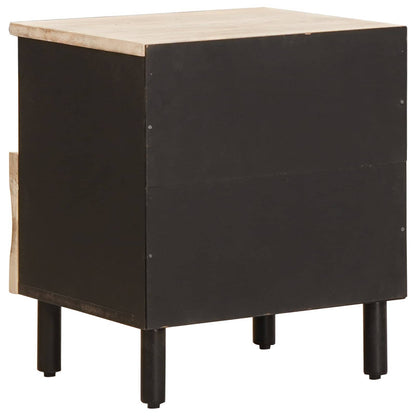 Bedside Cabinet White 40 x 33 x 46 cm Solid Mango Wood