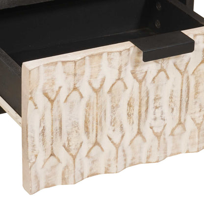 Bedside Cabinet 2 pcs White 40 x 33 x 46 cm Solid Mango Wood
