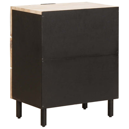 Bedside Cabinet White 50 x 33 x 62 cm Solid Mango Wood