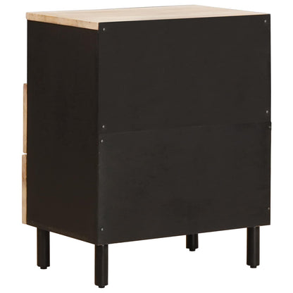 Bedside Cabinet White 50 x 33 x 60 cm Solid Mango Wood