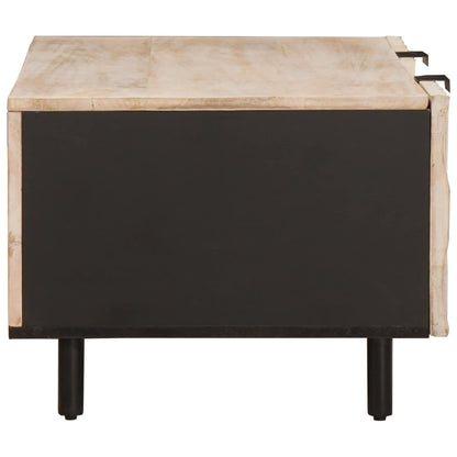 Coffee Table White 100 x 54 x 40 cm Solid Mango Wood