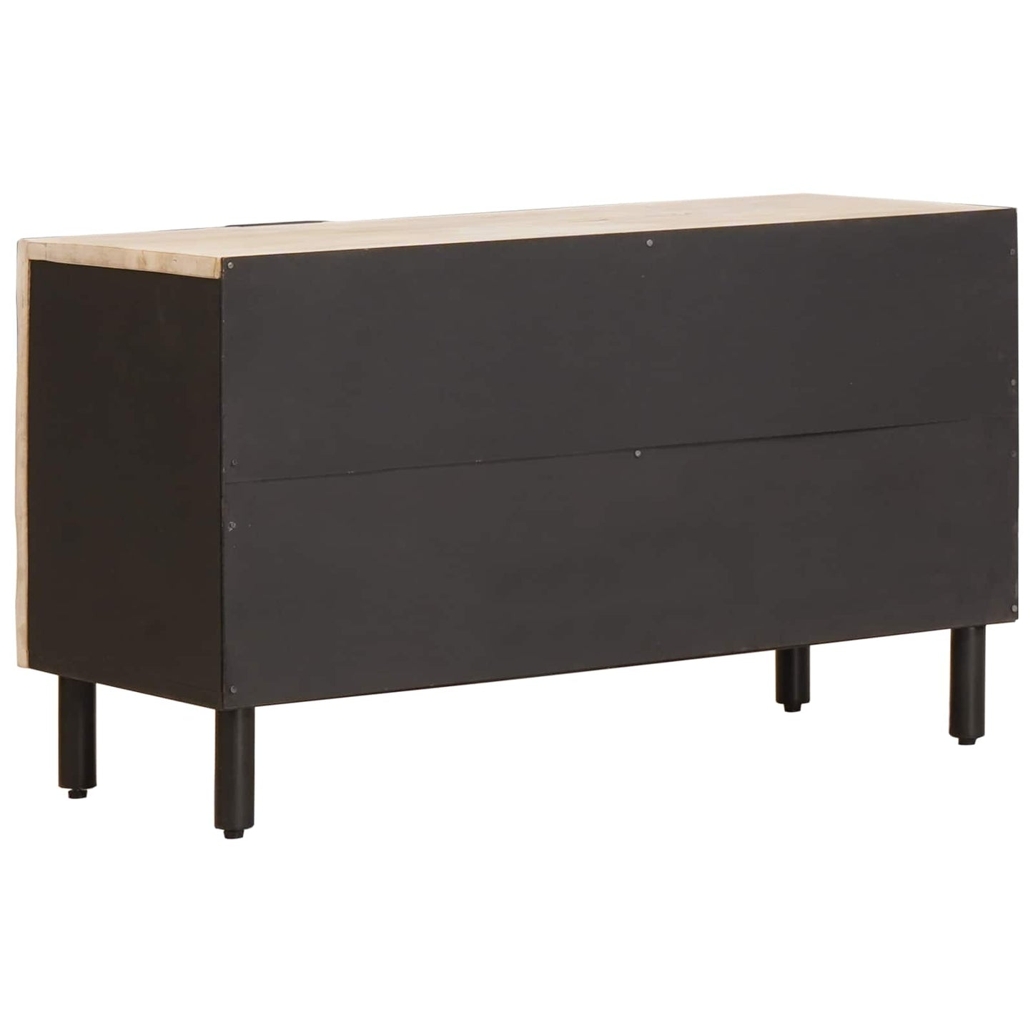 TV Cabinet White Wash Finish 80 x 33 x 46 cm Solid Mango Wood