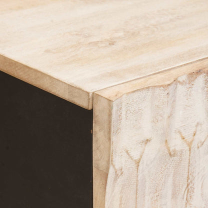 Sideboard White Wash Finish 40 x 33 x 75 cm Solid Mango Wood